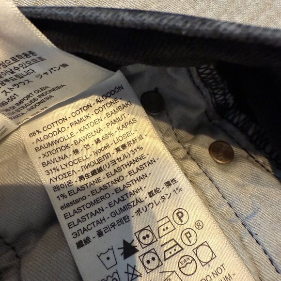 Levi's 510 black skinny jeans size 29x30 - Picture 4 of 5